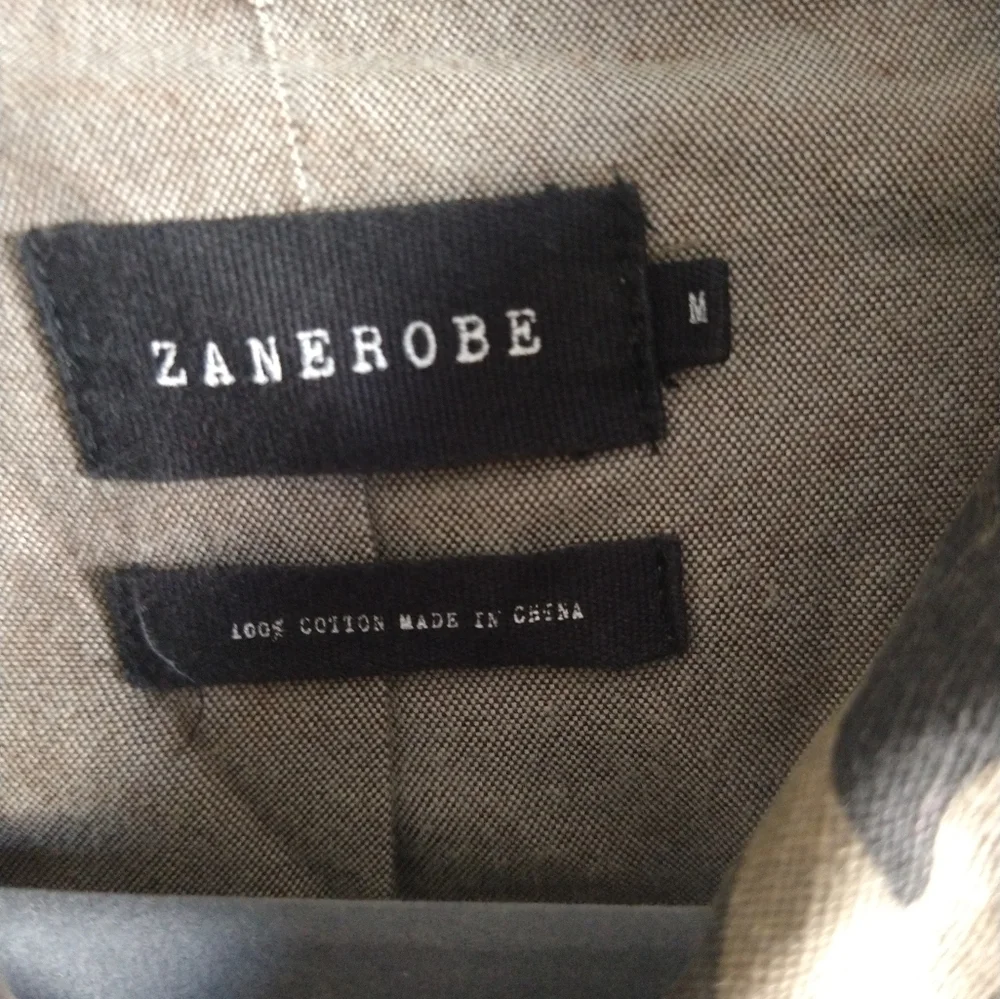 Zanerobe Men's‎ Military Camo Jacket Solid Buttons Up Shirt Size M